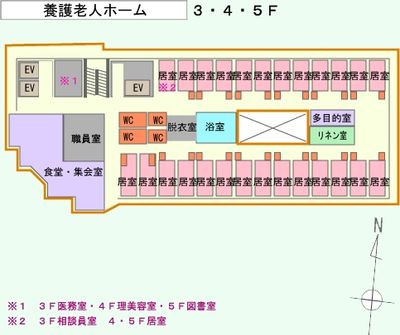 各階の部屋配置図