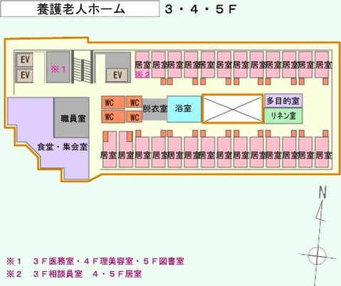 各階の部屋配置図