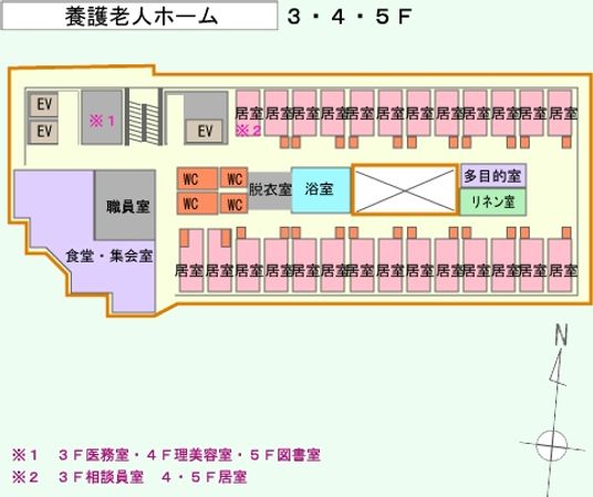 各階の部屋配置図