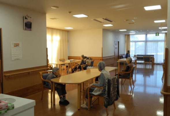 明るい共有スペース