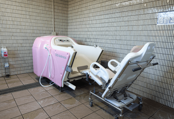 機器が並ぶ浴室