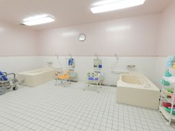 清潔な浴室設備