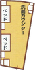 二つのベッドの部屋