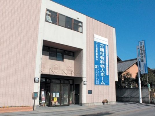 建物正面外観と看板