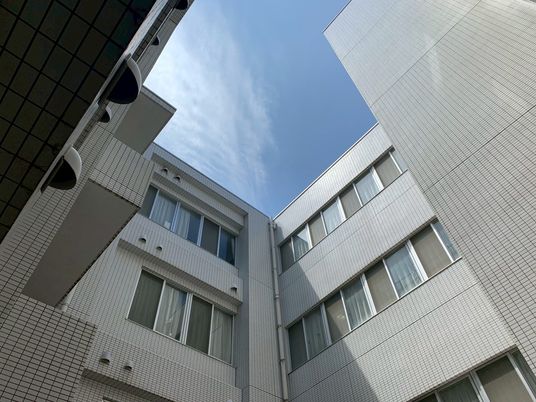 開放感のある中庭
