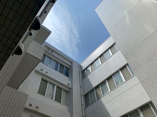 開放感のある中庭
