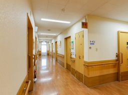 明るい廊下の様子