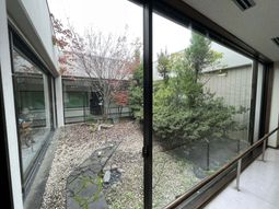 落ち着いた中庭