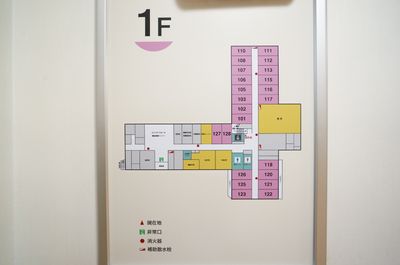 図示された施設の案内図