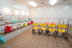 清潔な浴室設備