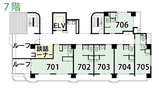 施設内の平面図