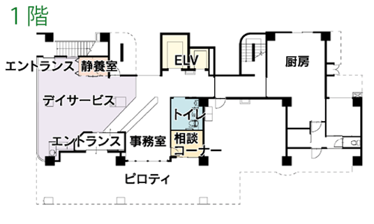 1階のフロア図