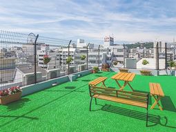 屋上の憩いの場所