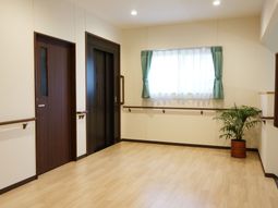 明るい廊下の一角