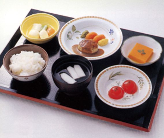 色とりどりの料理プレート 料理 色とりどりの料理は、入居者の健康を考えたバランスの良い食事です。見た目も味も楽しめます。
