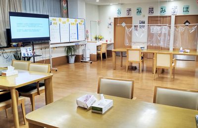 明るい共有スペース  