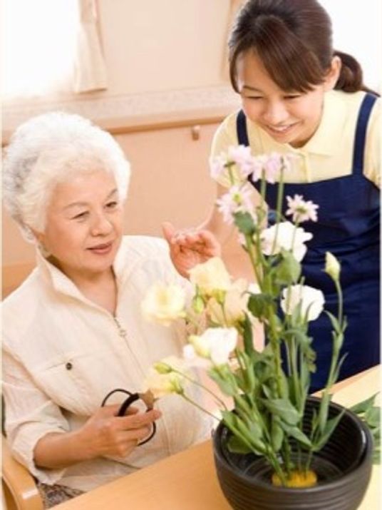職員と顧客のふれあい