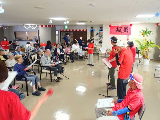 入居者とスタッフの集い