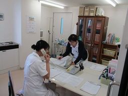 スタッフが作業する事務室