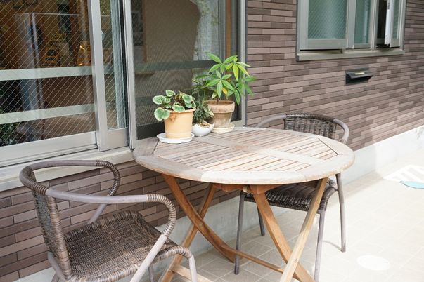 快適なテラスの一角