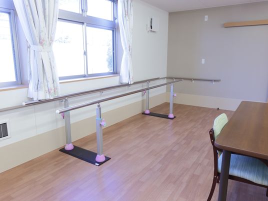 明るい機能訓練室