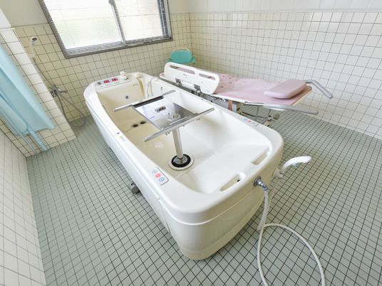 清潔な設備の浴室