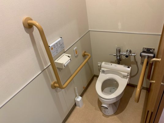 手すり付きのトイレ