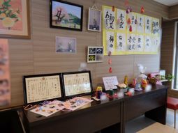 壁掛け作品と飾り付け