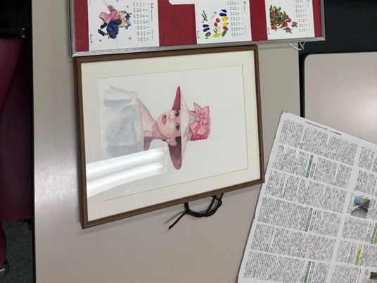 作品掲示のある多目的室  