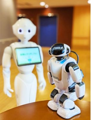 ロボットがいるエントランス