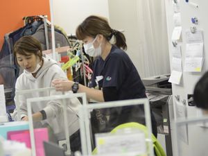 スタッフが作業する事務スペース  