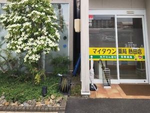 花木のある玄関  