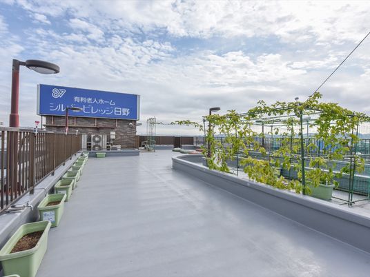  屋上にある緑の空間  