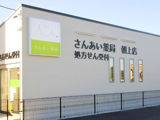 看板のある外観  