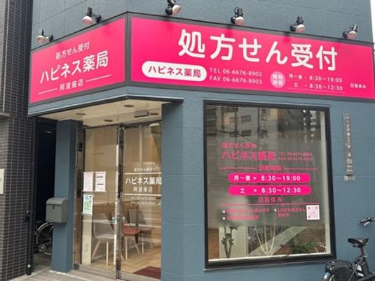 処方せん受付の看板がある外観  