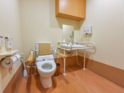 手すり付き清潔なトイレ