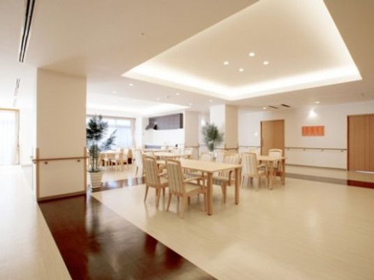 広々とした清潔な食堂