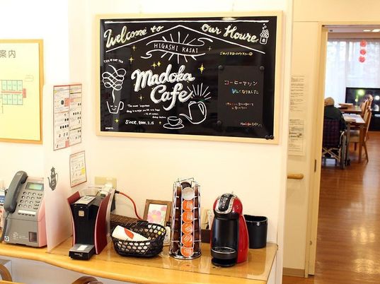 カフェコーナーのカウンター