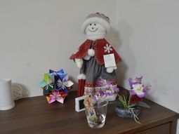 折り紙作品と飾り