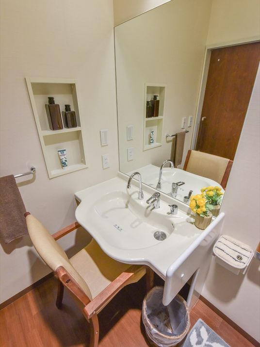 快適な洗面台の空間