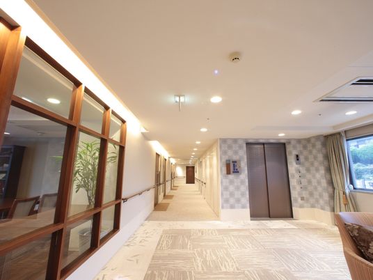 明るい廊下の風景