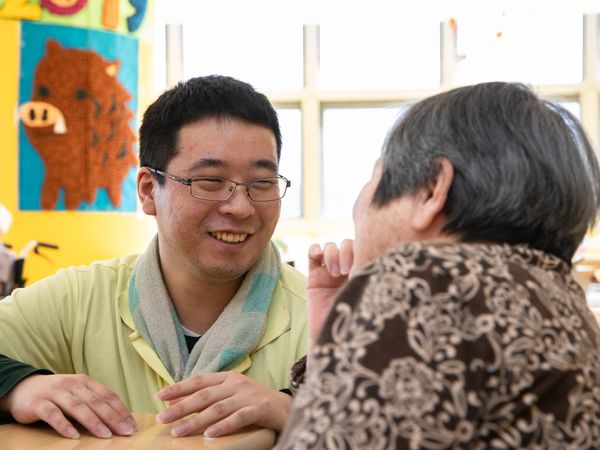 スタッフと利用者の会話