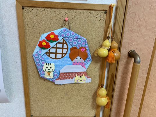 作品展示の掲示物