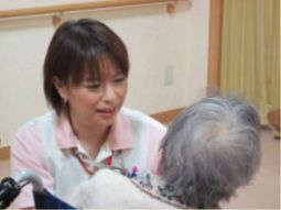 スタッフと利用者のふれあい