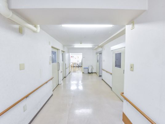 明るく広い廊下の様子