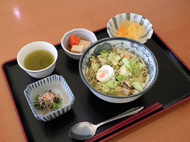 和風の健康的な食事 食事 栄養バランスが考えられた和食を提供する食事空間です。利用者様の健康維持に役立つメニューが充実しています。