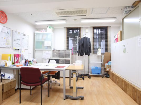 作業に集中できるスタッフルーム