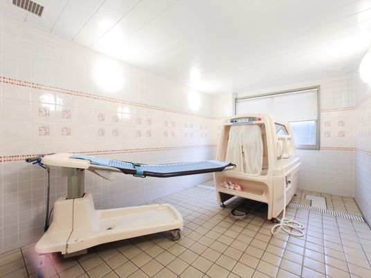 清潔な浴室設備