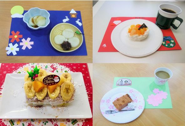 食事例のテーブル