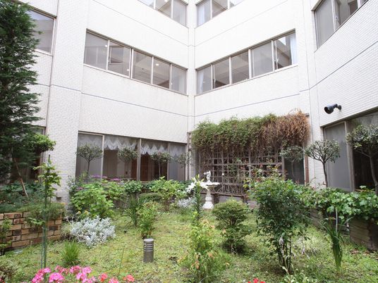 緑豊かな中庭